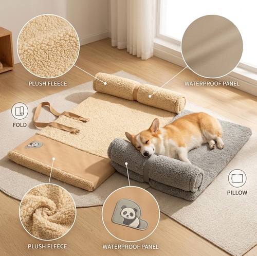 Calming dog bed large plush - bed,