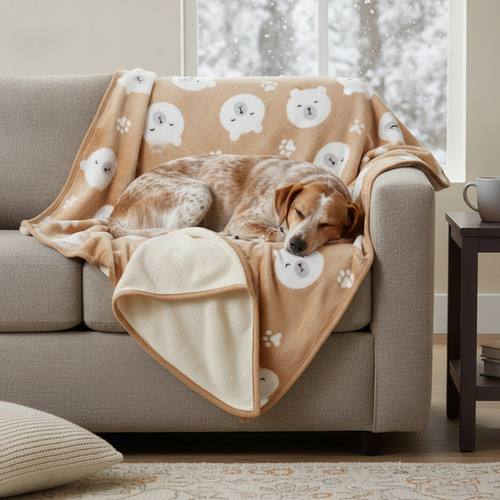 Plush flannel pet cover - plush, for