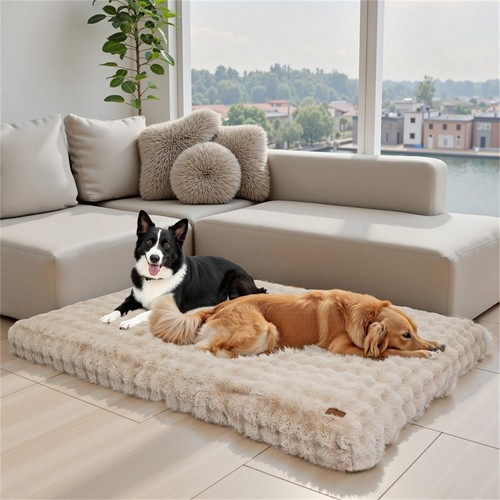 Washable plush dog bed - plush,
